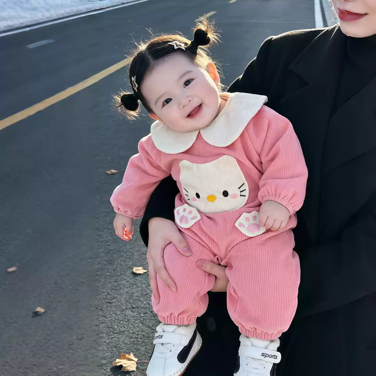 女宝宝连体罩衣秋冬外穿洋气婴儿