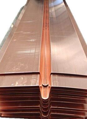 W型止水铜片T2紫铜镀铜复合铜止水铜板U型铜止水接头纯铜