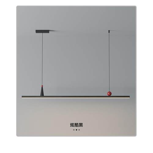 设计师高级餐厅吊灯现代简约一字长条餐桌吧台灯极简酒店前台灯具