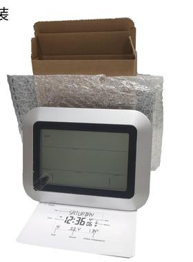 现代简约居家卧室闹钟星期日历全显示数字万年历壁挂钟H162F