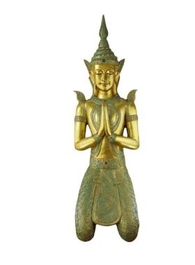 佳鹊东南亚迎宾跪佛摆件泰式风格餐厅会所酒店大堂装饰禅意树脂工