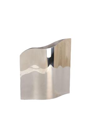 现代轻奢不锈钢皮革插花花器摆件样板间茶几客厅家居桌面软装饰品