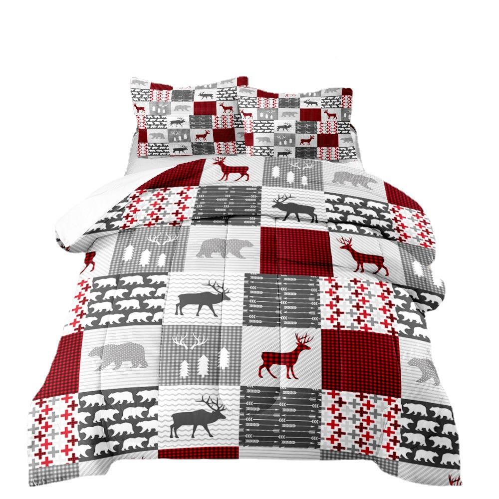 圣诞被节被子Dbz儿童胖羽丝印花被被棉外贸被褥