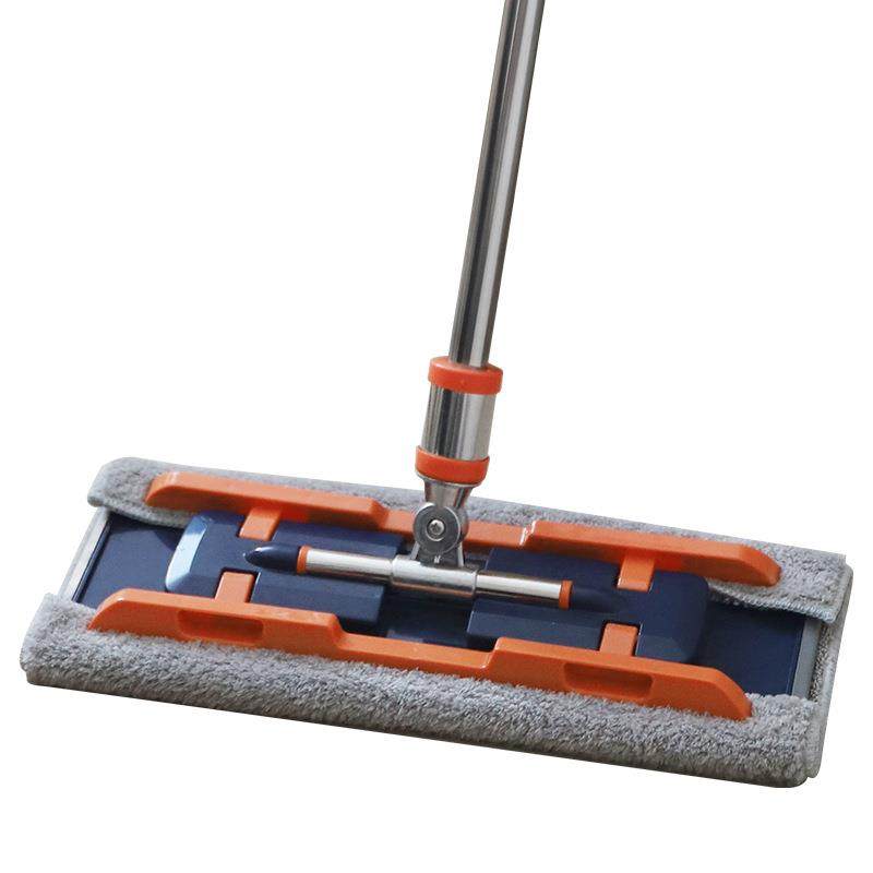 夹布式拖布家用懒人一拖净木地板瓷砖吸水除尘加大平板拖把不锈钢