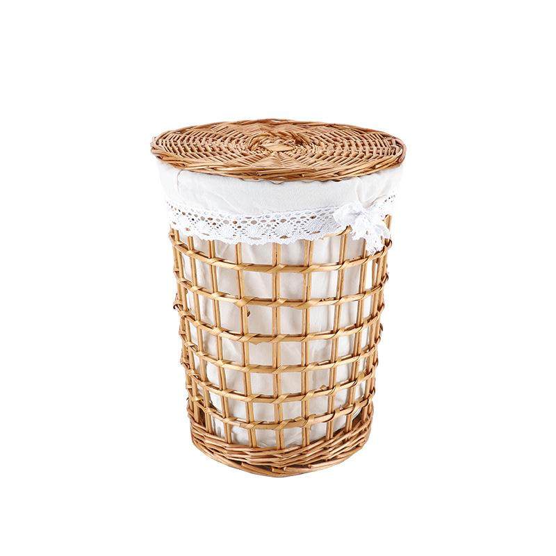 柳编藤编收纳筐脏衣篮圆形脏衣篓手工编织收纳框深筐洗衣篮大号,收纳整理,脏衣篮,淘宝优惠券,粉丝福利购,淘宝优惠卷