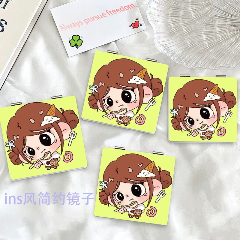 甜品女孩随身镜迷你可爱