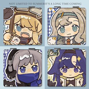 学生Q版重返可爱随身小镜子马库斯维尔汀定制便携化妆镜双面卡套