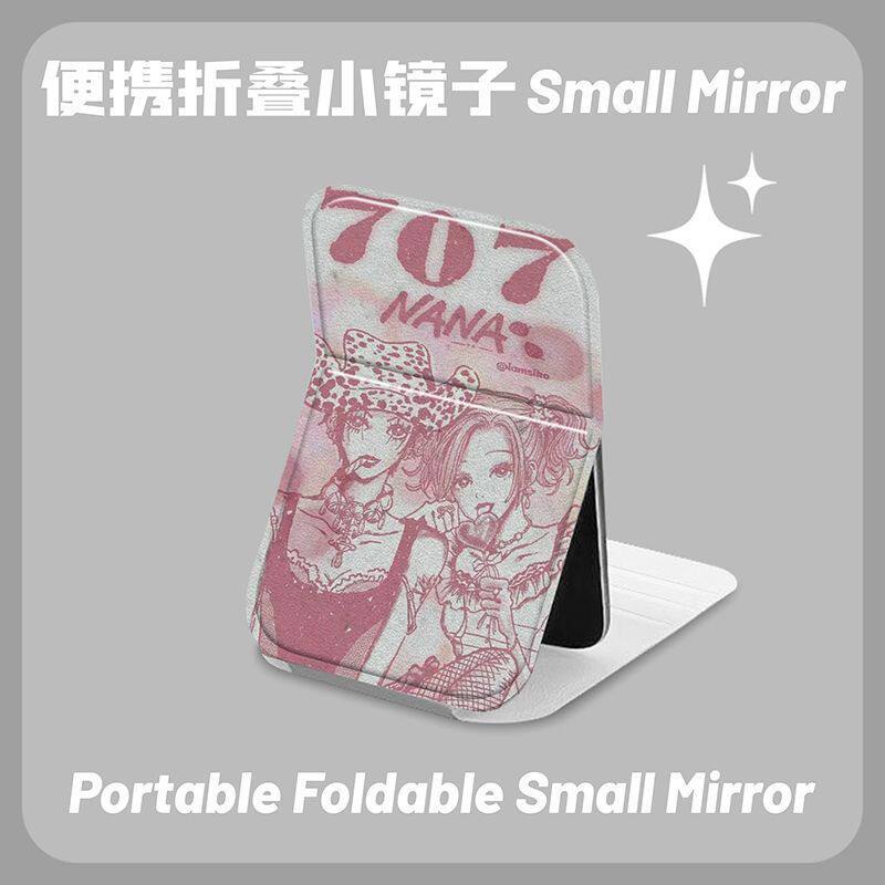 NANA镜子折叠小号化妆镜子学生便携式宿舍桌面用台式随身梳妆定制