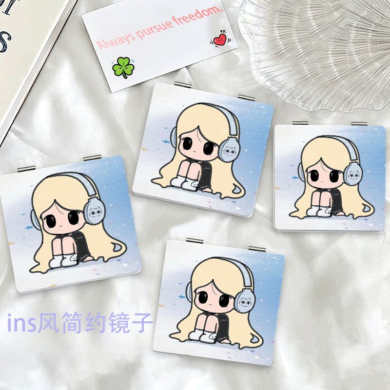 耳机女孩随身镜迷你可爱