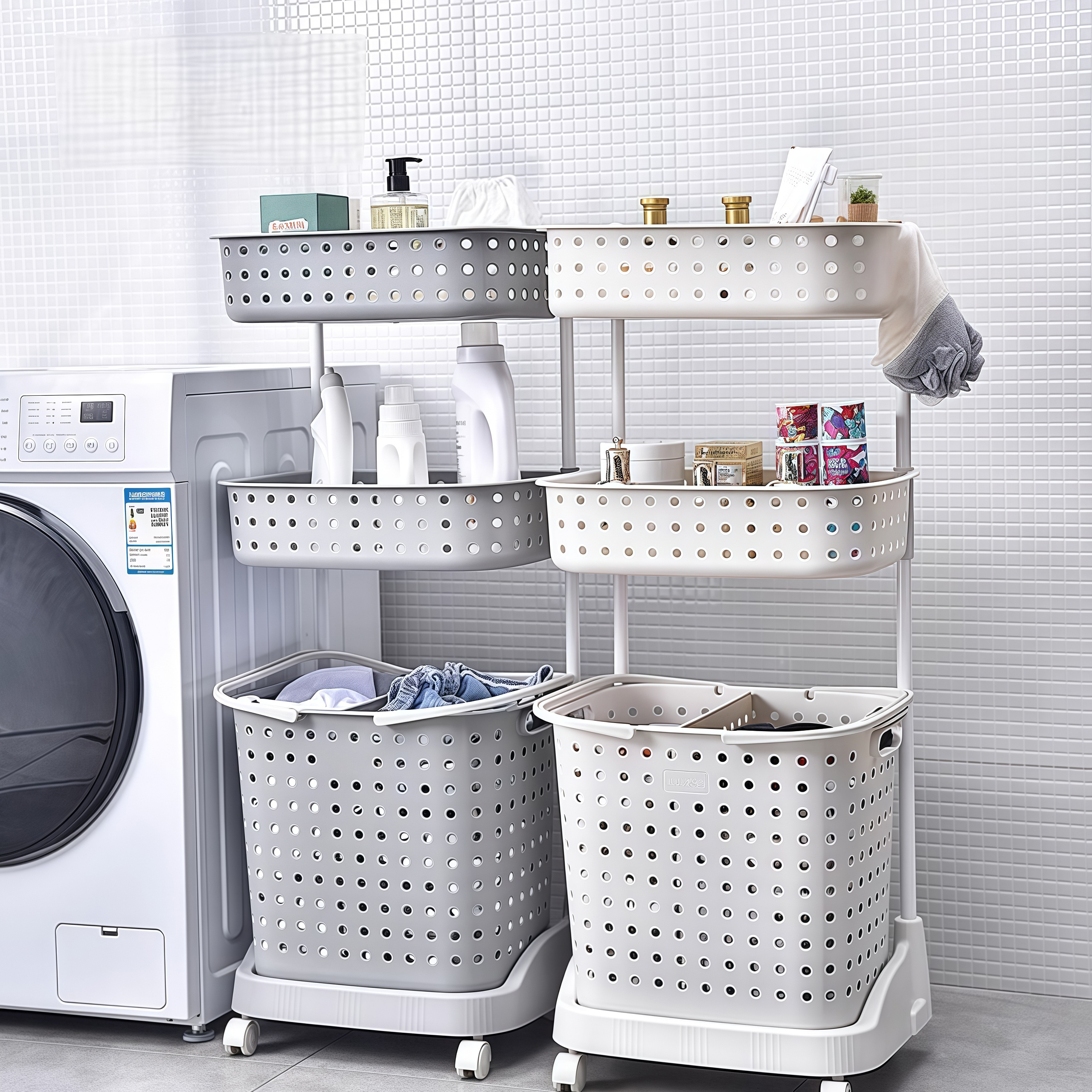 日本进口脏衣篓收纳筐置物架