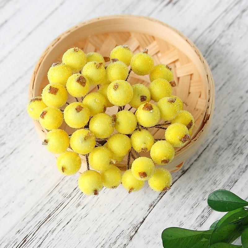 仿真霜冻红果 杨梅果 圣诞节装饰品 永生花礼盒车挂花环制作材料