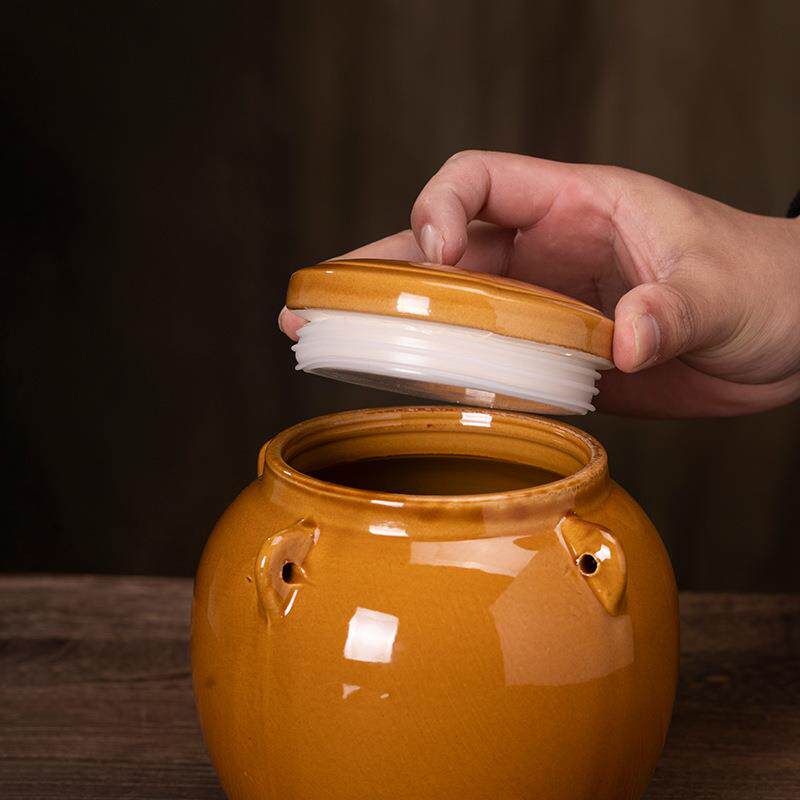 土陶蜂蜜罐子陶瓷猪油罐酱菜干货茶叶杂粮家用储物罐密封罐商用