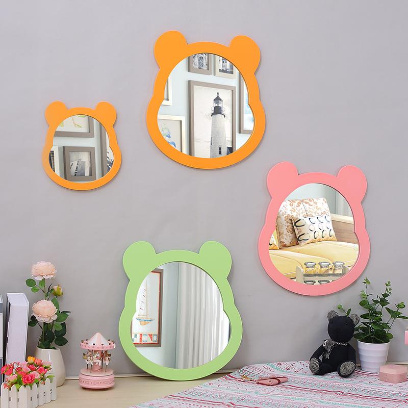 特价儿童洗手间镜子贴墙卫生间幼儿园厕所壁挂彩色小孩浴室镜卡通