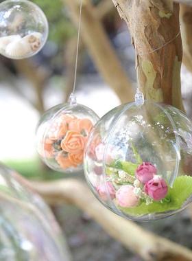 3-20cmPS空心塑料球 圣诞球商场节庆创意 装饰吊球 透明球