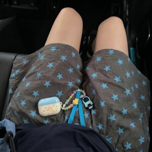 日系少女夏季薄款星星家居短睡裤