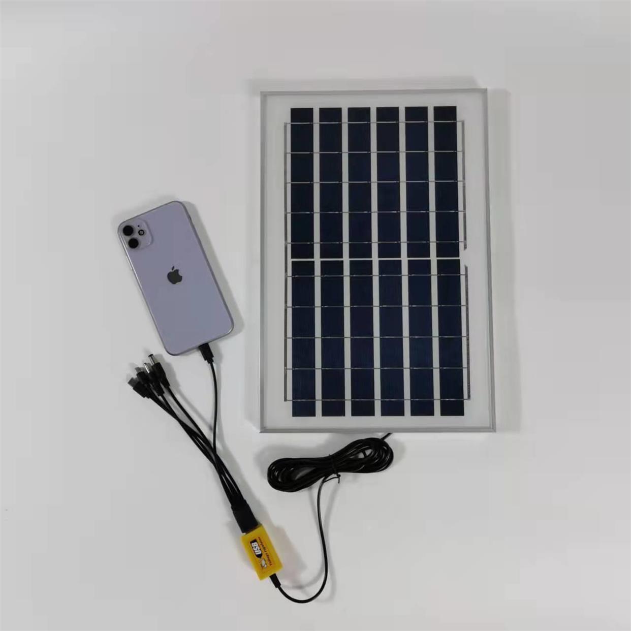 厂家直销8w6v太阳能板 usb稳压器 电盒充各款手机小系统鱼缸水泵