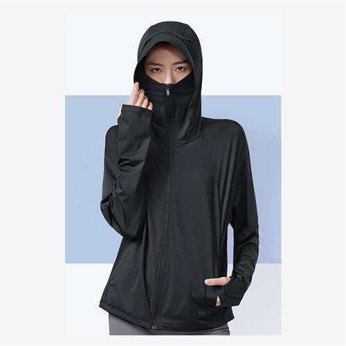 防晒衣女冰丝夏季防紫外线透气长袖防晒服中长款宽松薄款外套开衫