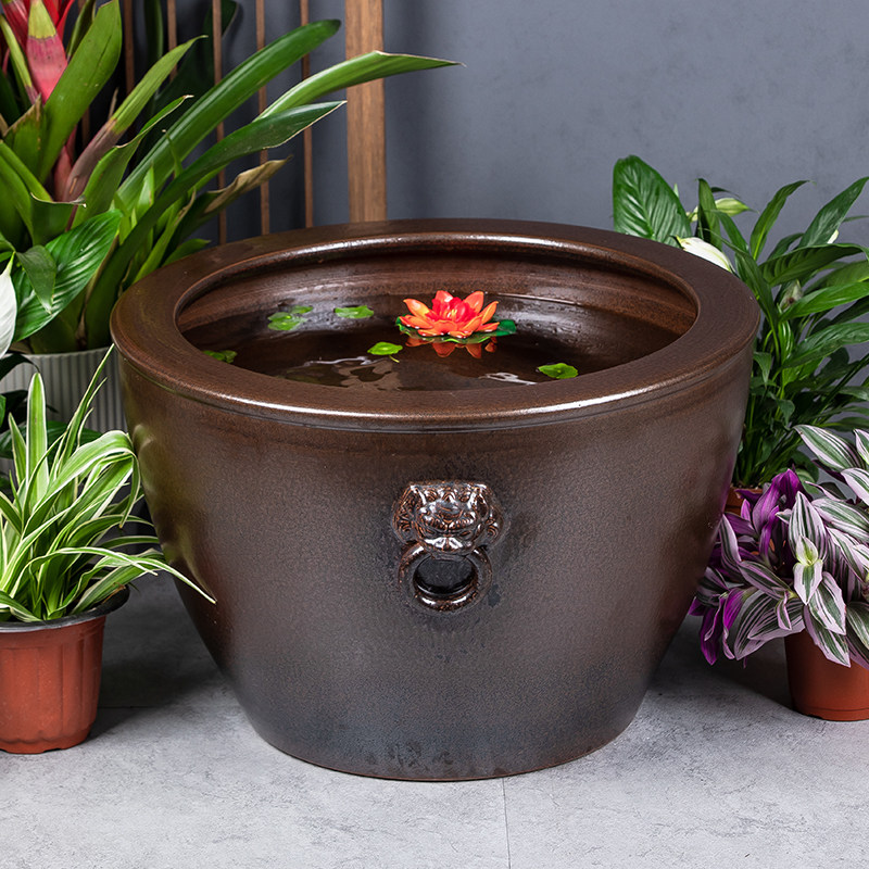 景德镇陶瓷缸金鱼盆睡莲盆莲花龟阳台风水庭院大缸深缸水箱莲花盆,宠物/宠物食品及用品,底柜/落地缸,淘宝优惠券,粉丝福利购,淘宝优惠卷