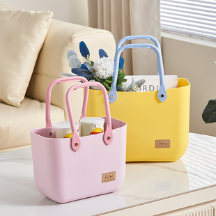 菜篮子家用塑料大容量蔬菜收纳篮春夏野餐野炊手提篮多功能洗漱篮