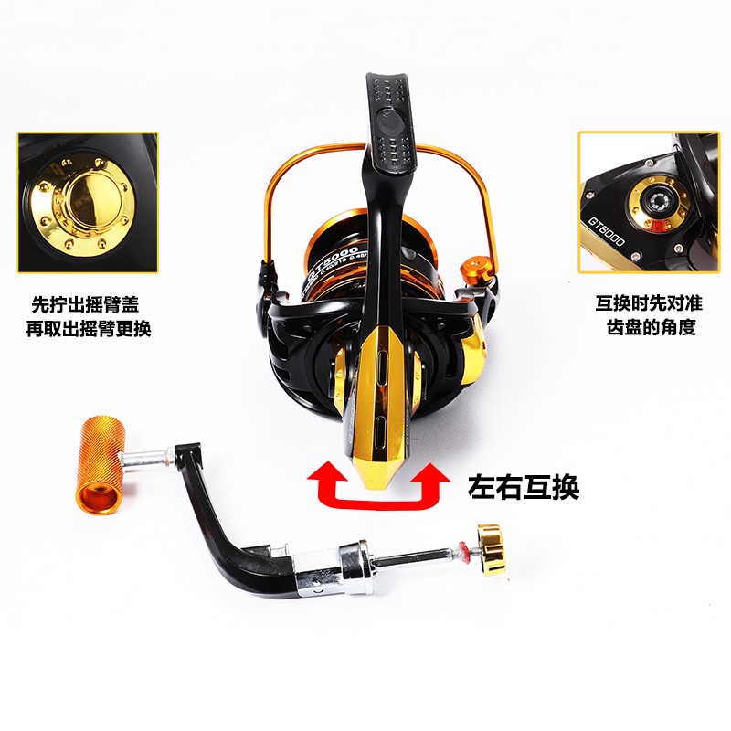 佳宁送线全金属i头线杯渔轮纺车轮海竿轮鱼线轮矶钓轮鱼线轮合金