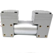 厂家直销小型静音12V220V正负压大流量美容仪器隔膜X双头真空气泵