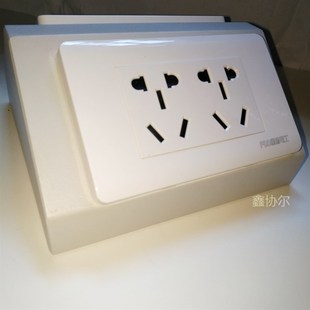 实验台插座实验室专用插座斜v面底盒台上钢制岛式线盒中央双面底