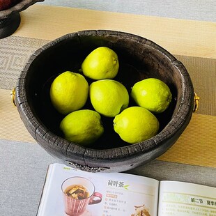 侘寂风香樟实木整木o质托u盘茶几置物钥匙收纳盒斗升干果瓜子木头