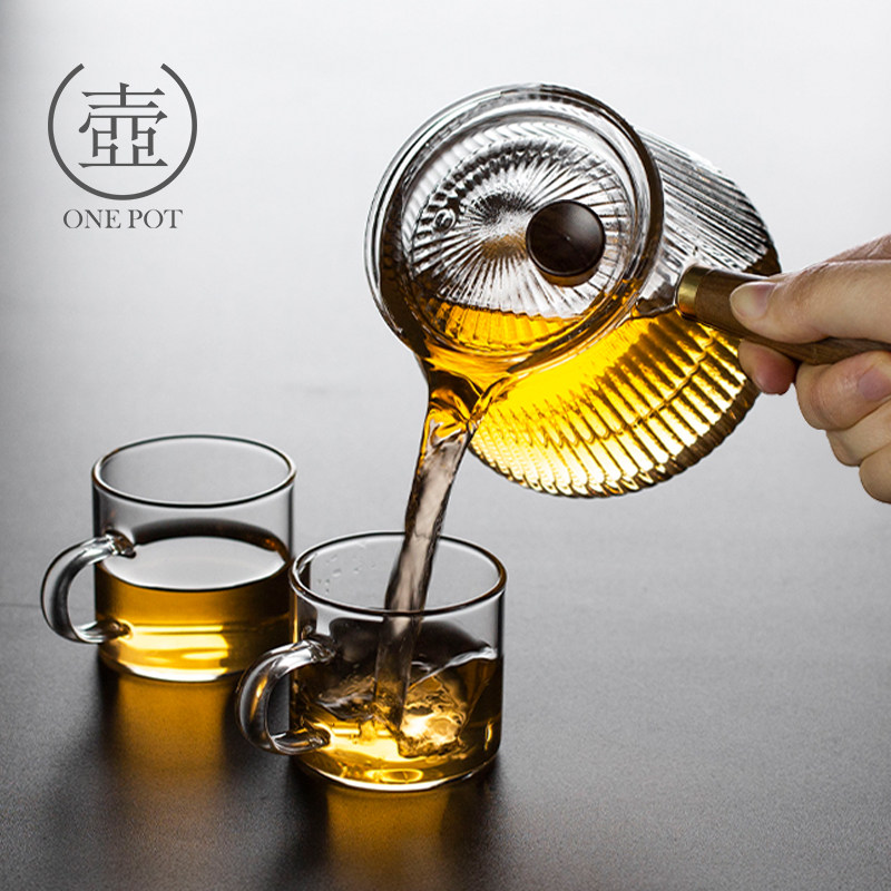 耐热玻璃透明泡茶壶加厚过滤侧把茶壶家用功夫茶具套装Z日式小茶,餐饮具,茶壶,淘宝优惠券,粉丝福利购,淘宝优惠卷