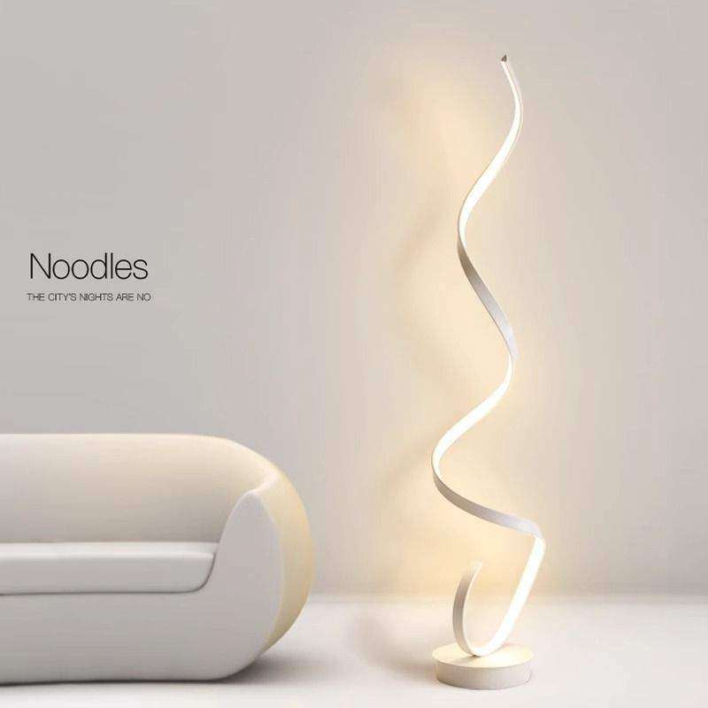 落地灯极简设计感北欧客厅沙发旁边网红墙角全光谱波浪氛围线条灯,电子元器件市场,其它元器件,淘宝优惠券,粉丝福利购,淘宝优惠卷