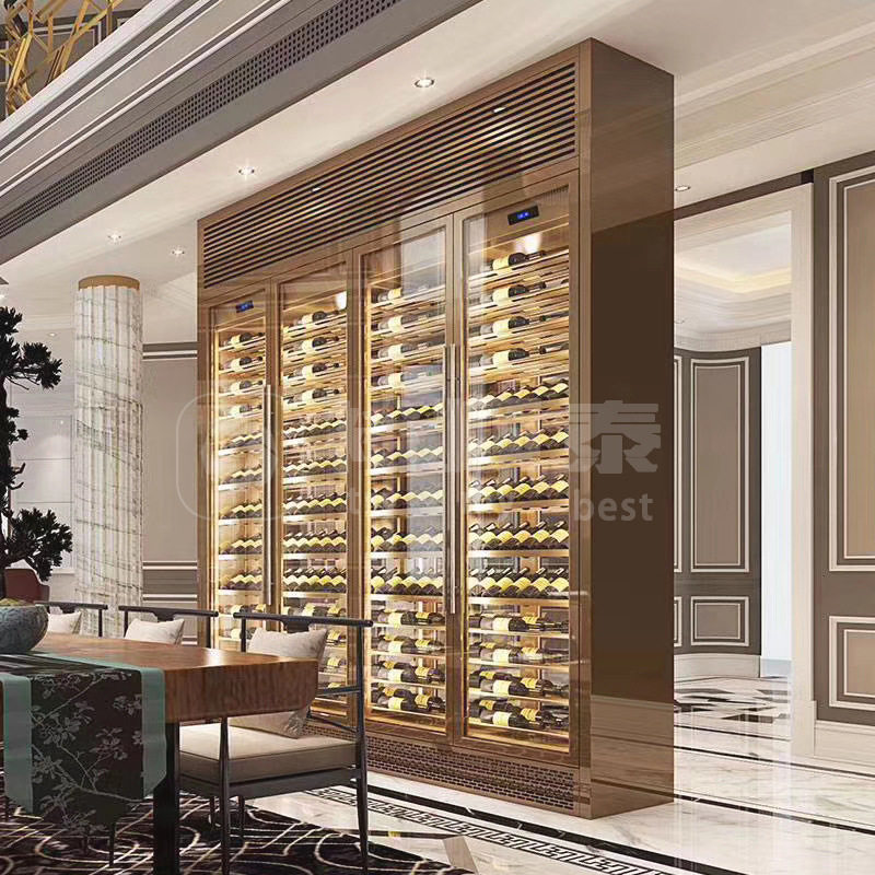 不锈钢恒温红酒柜玫瑰金香槟金