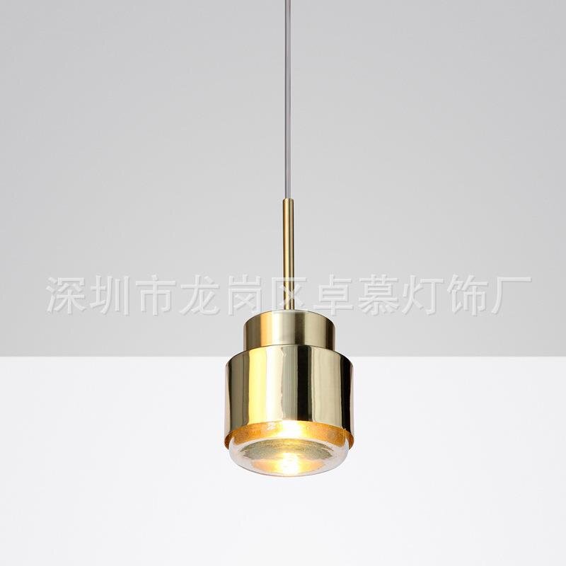 北欧金属小吊灯餐厅吧台简约走廊咖啡厅服装店金色装饰吊灯