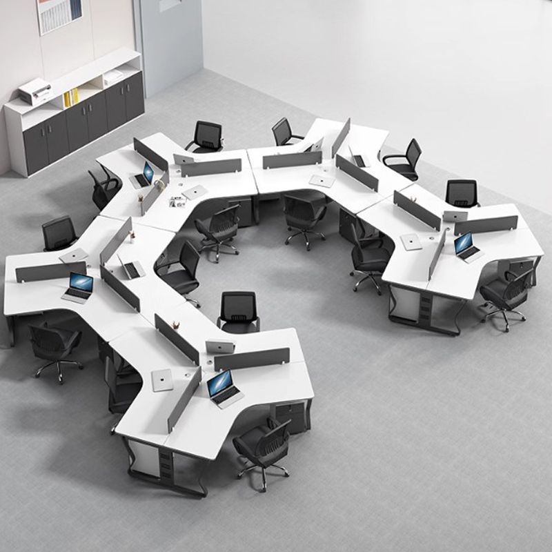 简约现代职员4人位办公桌员工位办公桌椅组合办公室开放式多人桌