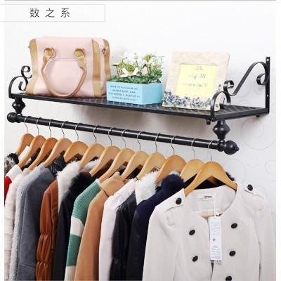 复古铁艺上墙服装展示架正侧挂陈列货架创意墙上挂衣架壁挂中岛架