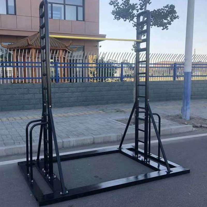 室内户外整体金属单杠架引体向上单杠架高度可调户外单杠健身器材