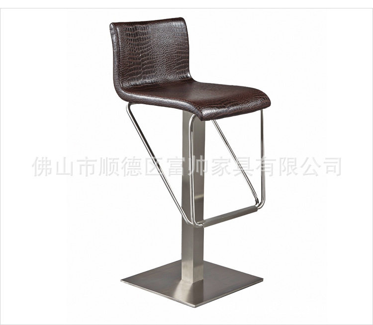 现代时尚拉丝不锈钢升降吧台椅