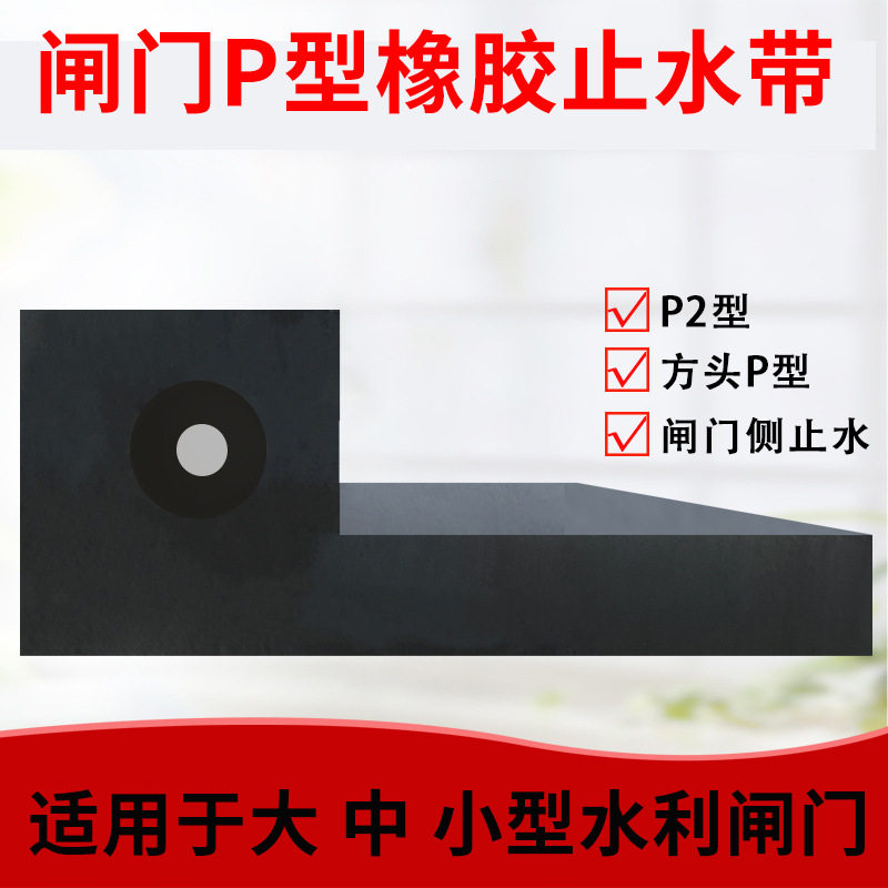 水利钢铁闸门P型橡胶止水带方型方P头P2型大型水电站水库止水橡胶