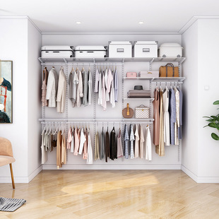 衣帽间金属架子 2.9米宽卧室金属衣柜开放式 美达斯工厂直销