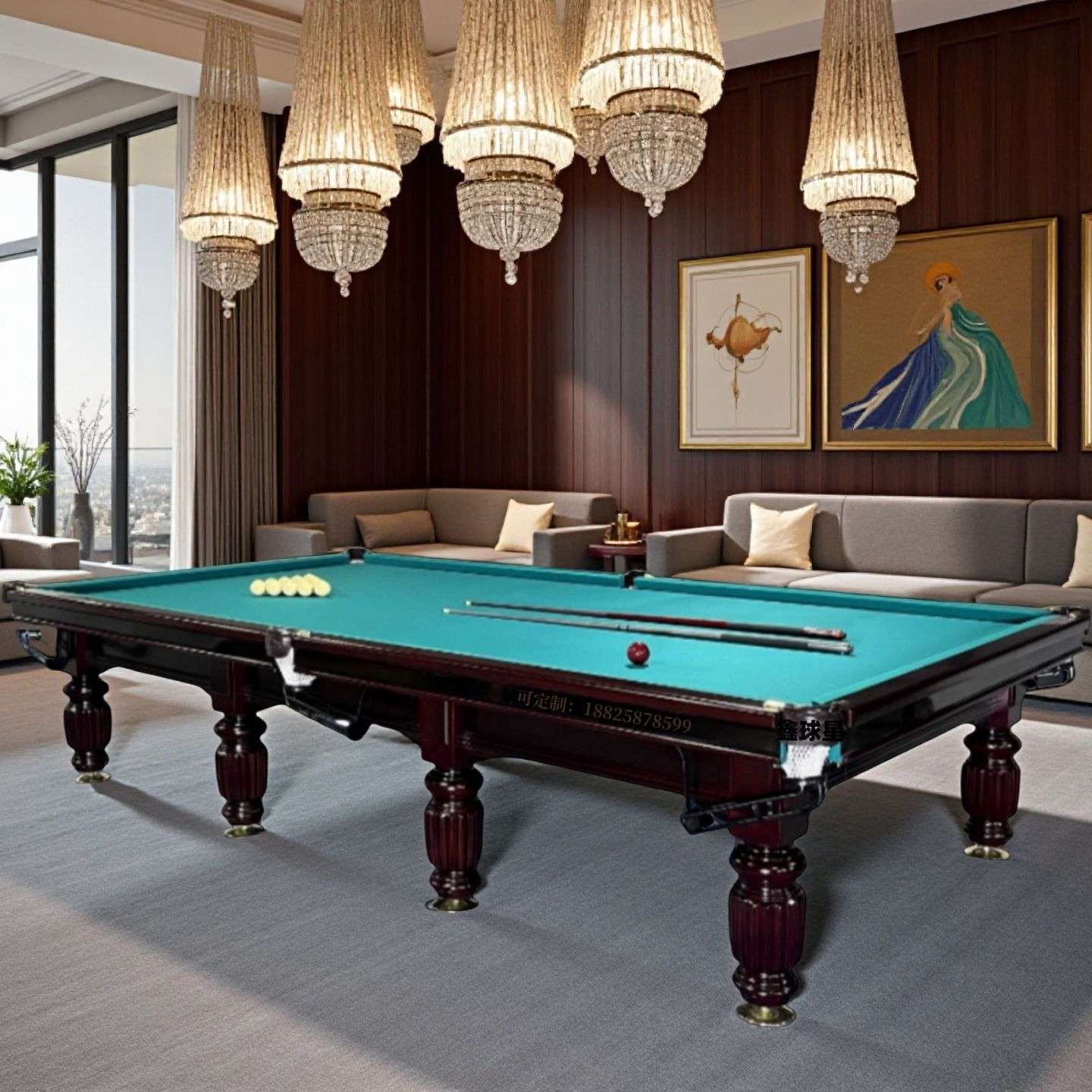 阿塞拜疆Azerbaijan俄式台球桌斯洛克美式桌球台俄式桌球台?