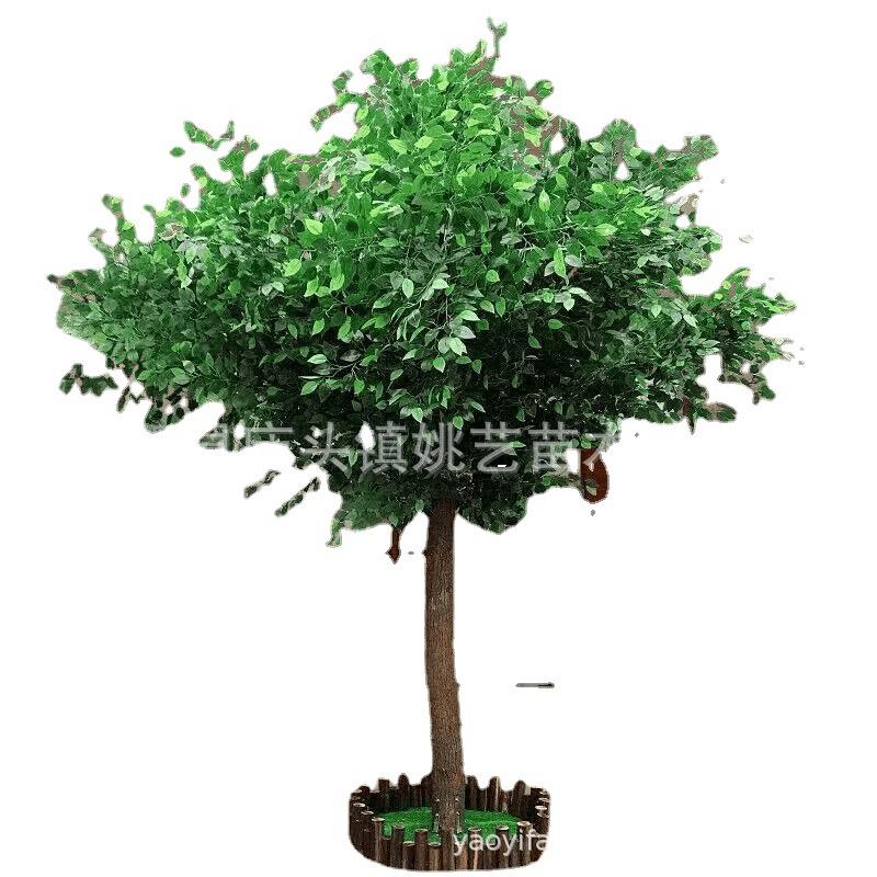 装仿榕04真树仿大型植物真饰大厅实木树仿真绿榕树植物室内花假树