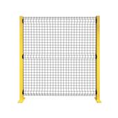 定制货架无框安架折弯厚隔离车间网仓库全防护加围栏黄黑警示护栏