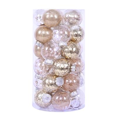 透明圣球P挂E诞T圣诞球6M/30PCS桶装圣诞球圣诞树装C饰件