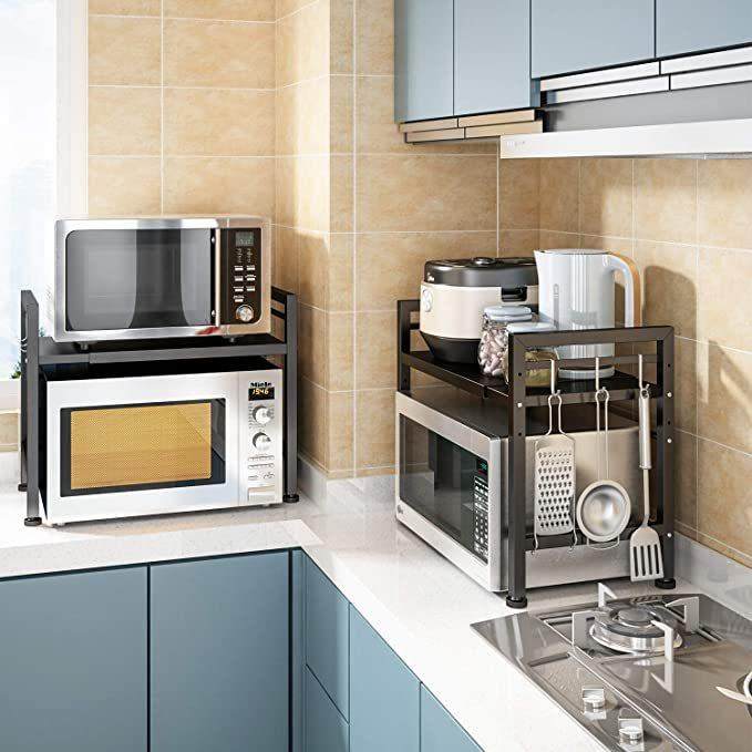 新能款煲厨房多功置物架伸缩微波支架台面二层电饭烤箱XY240112收,厨房/烹饪用具,抹布架/厨房清洁收纳架,淘宝优惠券,粉丝福利购,淘宝优惠卷