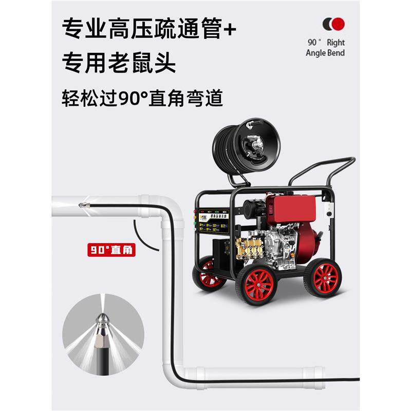 柴油汽油220V电动高压清洗机商用工业水枪下水道物业管道疏通机