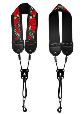 R高IN可萨克斯背带中次中音萨GYR克斯脖带调节EVAI刺绣背带挂带