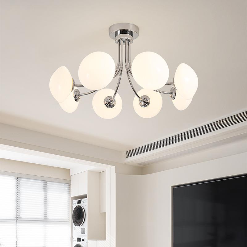 轻奢魔豆客厅吸顶灯北欧现代简约中古包豪斯玻璃主卧室书房餐厅灯