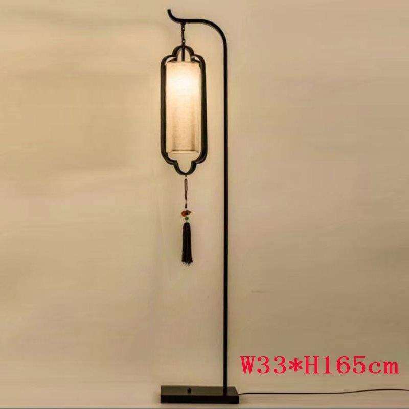 新中式落地灯客厅简约现代仿古复古铁艺led卧室灯中国风灯具书房