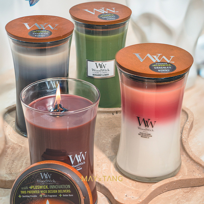 WoodWick白噪音香薰蜡烛烛木芯