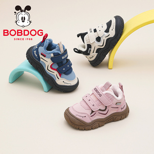 巴布豆宝宝二棉鞋男宝女宝冬季加绒鞋子婴儿学步鞋男童小月龄冬天