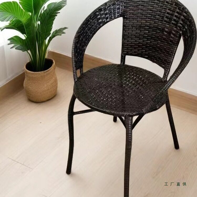藤编椅子加固加高单人庭院室外桌椅阳台加固桌椅庭院藤椅