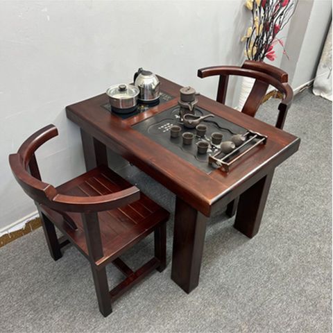 老船木小户型茶几阳台茶桌椅组合实木小茶台家用客厅简约套装一体